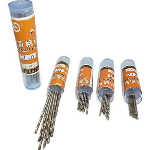 50pcs 0.6mm/0.8mm/1mm/1.5mm/2mm Hss Twist Drill Micro Drill Bits Metal Wood Plastic Aluminum Hss Twist Drilling