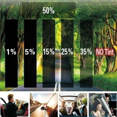 50cmX6m 1/5/15/25/35/50 Percent VLT Window Tint Film Glass Sticker Sun Shade Film for Car UV Protector foils Sticker Film