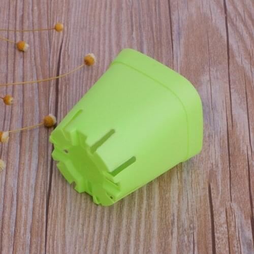 594C Square Plastic Colorful Plant Flower Pot Basket Tray Planter Home Garden Decor