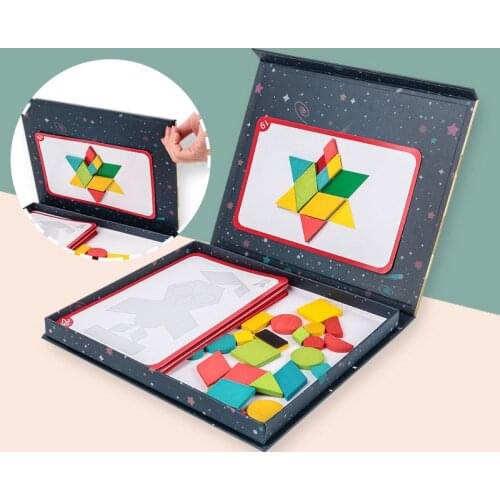 Baby Children Learning Educational Magnetic 3D Puzzle Jigsaw Tangram Game Thinking Logic Training Toy Gift Brain Tease
