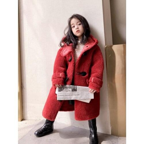 Coat Winter Warm Jacket For Kids Coat For Girl 2021 Fashion Teen GirlsMink Cashmere Coat Children Fake Fur Overcoat Warm Jacket