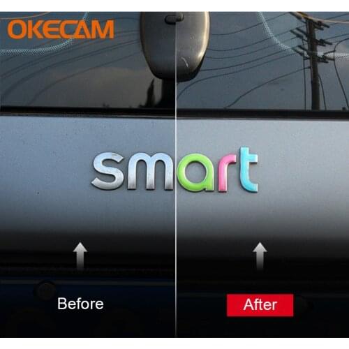 For Smart 451 Fortwo Smart 453 Fortwo Forfour Car Tail Epoxy 3D Letters Sticker And Emblem Rear Trunk Stickers Car Accessories