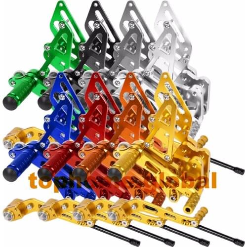 For Suzuki GSXR600 GSXR750 2006 - 2010 CNC Rearsets Foot Pegs Footpeg Rear Brake Shift Set 2007 2008 2009