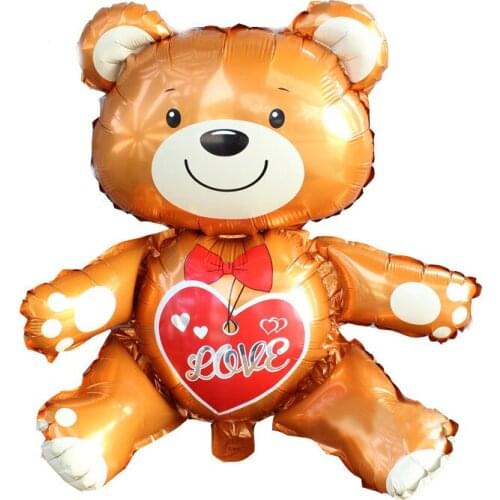 Lovely 3D Bear Foil Balloons Baby Shower Decoration Helium Balloon Happy Birthday Balloons Inflatable Toys Air Ball Party