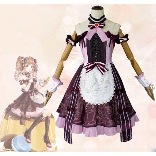 Game Miracle Nikki Cosplay Costumes Nikki Cosplay Costume Lolita maid outfit apron dress Anime Comic Cosplay Dress Girls Clothes