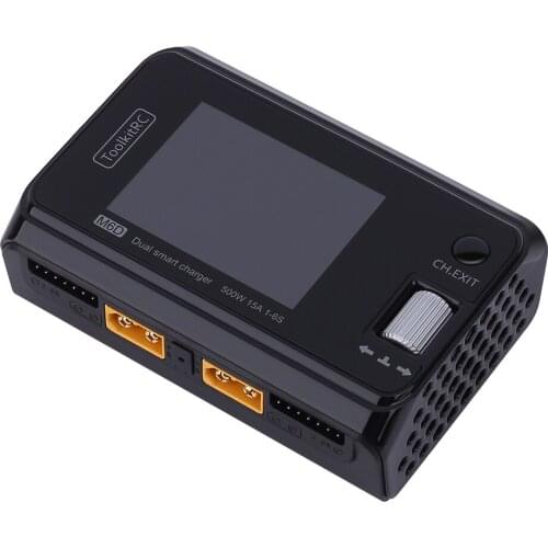 ToolkitRC M6D 500w 15A DC Dual Smart Charger Discharger Battery Balance for 1-6S Lipo LiHV Lion NiMh Pb Cell