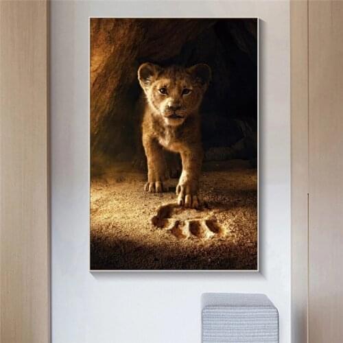 The Lion King Tiny Simba Classic Cartoon Movie Poster And Prints Animal Canvas Painting On Wall Art For Kid Room Decor Picture
