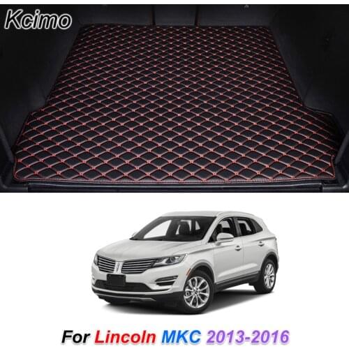 Custom Leather Car Trunk Mat for Lincoln MKC 2013-2016 Rear Trunk Floor Mat Tray Carpet Cargo Liner Car Accessories