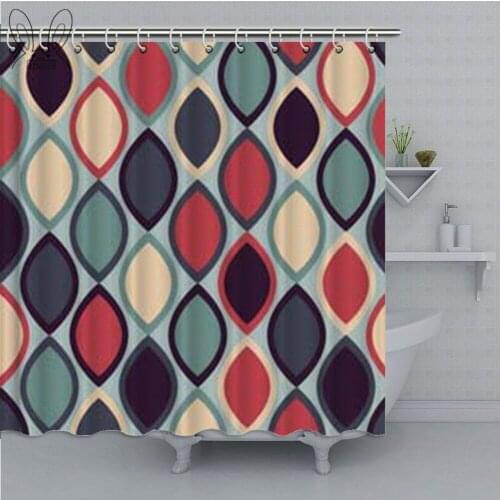 Creative Bath Dot Swirl Bathroom Curtain 3D Waterproof Shower Curtain Polyester Fabric Bathing Cover Shower Sets