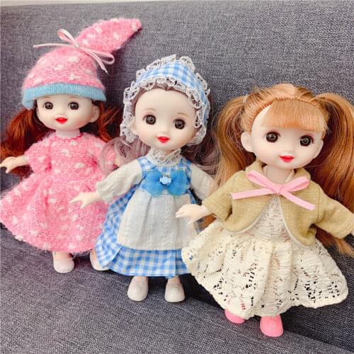 New 17cm BJD Doll Movable Joints Dolls Makeup Casual Wear Clothes with Shoes Doll Accessories Toy for Girls Gift