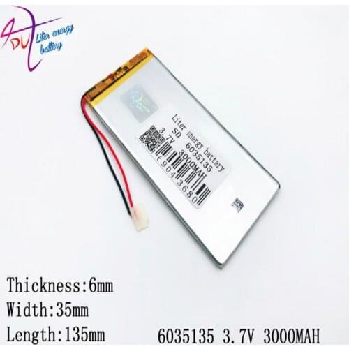 3.7V 3000mAH 6035135 polymer lithium ion / Li-ion battery for GPS,mp3,mp4,mp5,dvd,bluetooth,model toy mobile bluetooth