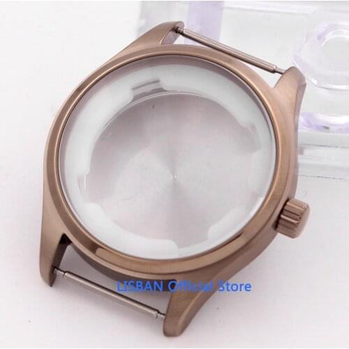 40mm Mens watch case stainless steel brushed and polished case fit NH35, 36 ETA 2824 automatic mechanical watch