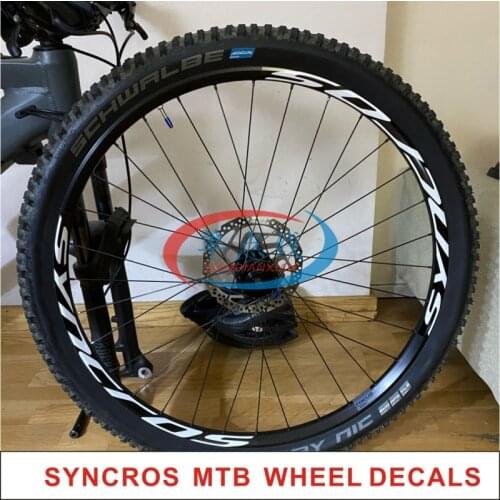Bicycle Mountain bike SYNCROS wheel set sticker mtb bicycle decals Bike 26-27.5-29 " Wheel Decorative Sticker Set
