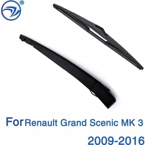 Wiper 12" Rear Wiper Blade & Arm Set Kit For Renault Grand Scenic MK 3 2009- 2016 2015 Windshield Windscreen Rear Window