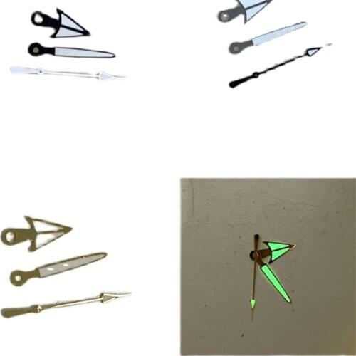 Green Luminous Watch Hands Three-pin Pointers Kit Replacement spare parts For NH35 NH36 Watch Movement Repair Accessories
