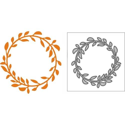 New Olive Leaves Wreath Craft Embossing Mold 2021 Metal Cutting Dies for DIY Decorative Scrapbooking Album Card Making No Stamps