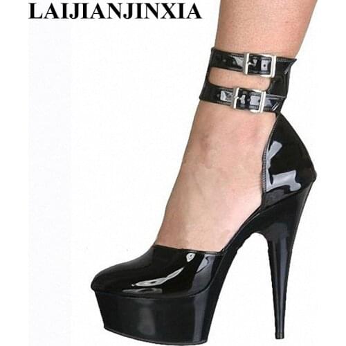 New spring 15cm High Heels Pumps Night Club Party Queen Dance Shoes Platform Pumps Women Dress Dance Pumps Shoes
