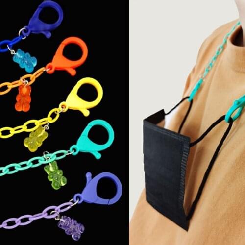 New Adjustable Acrylic Mask Lanyard Mask Storage Artifact Portable Mask Storage Chain Student Chains For Storing Masks Holder