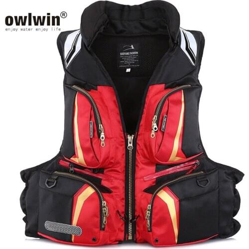 New Fishing Life Jacket Night Reflects Life Vest Multi-function Buoyancy Life Vest 120Kg Outdoor Swimming Sea Life Jacket