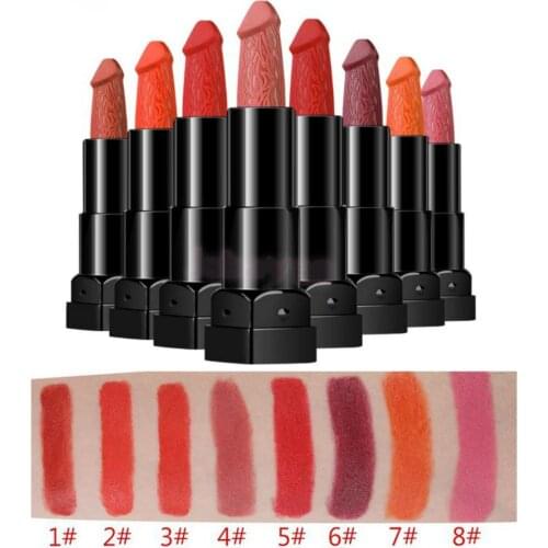 Popular Mushroom Shape Matte Long Lasting Lipstick Waterproof Moisture Cosmetic Lip Gloss Funny Hens Night Party for women