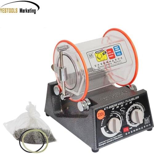 KT6808 Roller Polishing machine Two-way rotary grinding with 5 speeds & timer from 10-60 minute 45W jewelry tools equipments