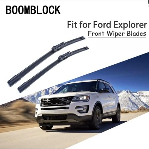 BOOMBLOCK 2PCS High Quality Front Windshield Wiper Blades For Ford Explorer 2017 2018 4th 5th Accessories