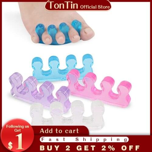 Silicone Soft Form Toe Separator / Finger Spacer For Manicure Pedicure Nail Tool Flexible Soft Silica Color Foot evaginat