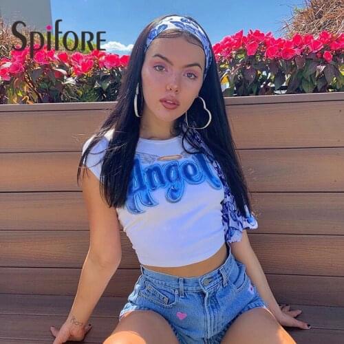 Spifore Women's T-shirts With Inscriptions