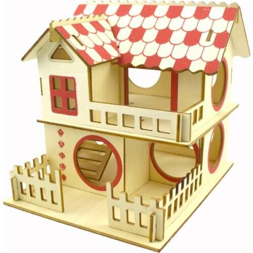 Small Animal Guinea Pig Hamster House Wooden Hamster Hideout Creative Funny forSmall Pet Hideout Hamster Home животные зоотовары