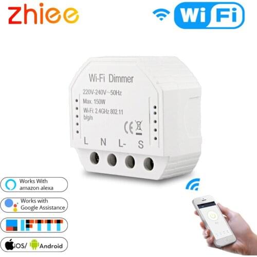 DIY Smart WiFi Light LED Dimmer Switch Smart Life/Tuya APP Remote Control 1/2 Way Switch,Works with Alexa Echo Google Home