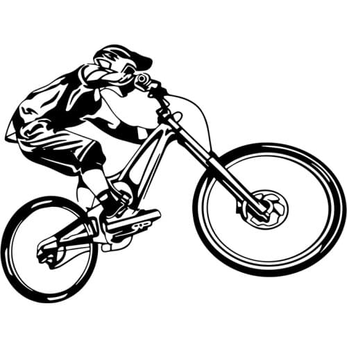 Mountain Bike Bicycle Vinyl Wall ART Decal Plane Wall Sticker Single-piece Package PVC Traffic C9010