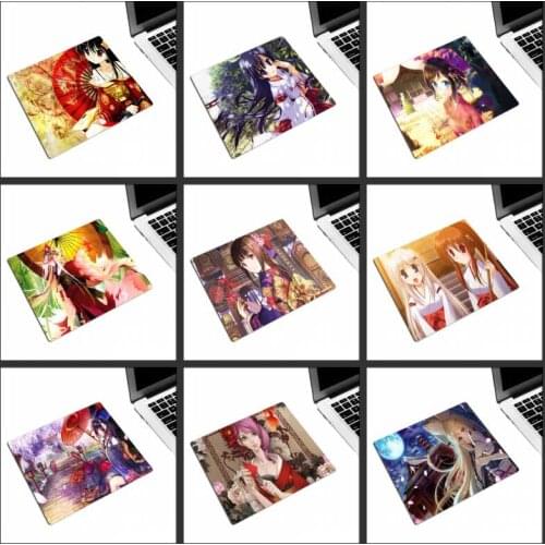XGZ Promotion Gaming Mouse Pad HD Temple Fan Umbrella Computer Keyboard Desk Mat Beautiful Girl Printing Rubber Stripes Non-slip