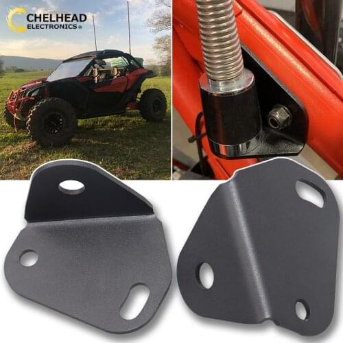 Rear Pillar Flag Antenna LED Whip Light Mounting Bracket for Can Am Maverick X3 2017 2018 2019