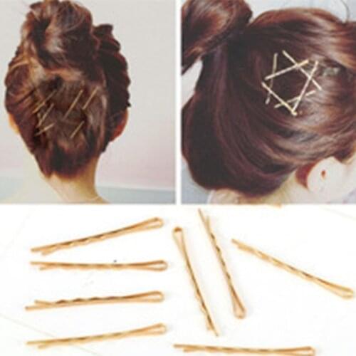 A pack of 10 simple and practical retro gold cross a word clip Korean version of the wild hairpin cute girl bangs clip DIY style