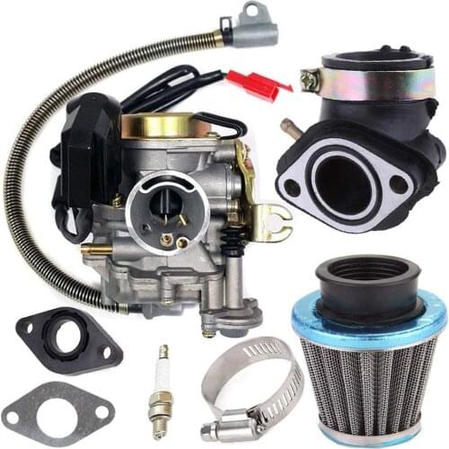 Carburetor Fit for GY6 50CC 49CC 4 Stroke Scooter Taotao Engine 18mm Carb Intake Manifold Air Filter Car Accessories