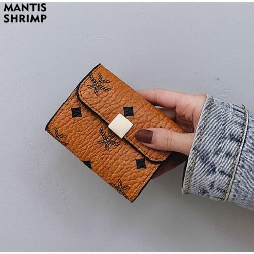Women Wallet Card Package Fashion Wallet for Girls Pu Leather Printing Purse Ladies Mini Wallet Cute Wallet Vintage Short Purse