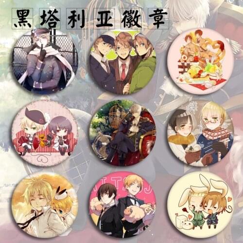 1pc 58mm Anime Hetalia Axis power badges APH meaning stay lovely brooch pins backpack deco
