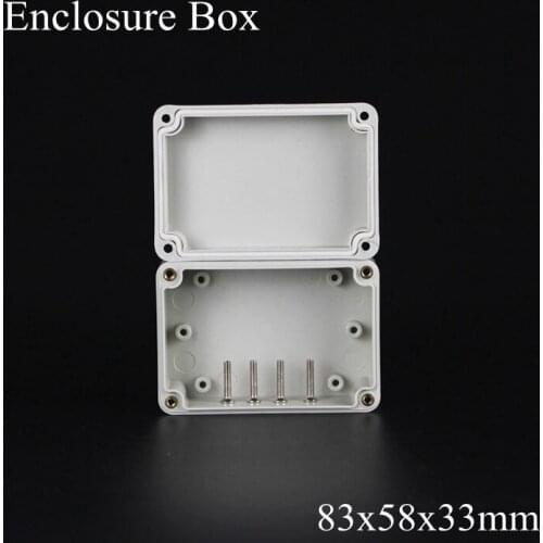 1 piece/lot) 83*58*33mm Grey ABS Plastic IP65 Waterproof Enclosure PVC Junction Box Electronic Project Instrument Case
