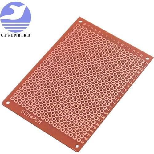 100pcs new Prototype Paper Copper PCB Universal Experiment Matrix Circuit Board 5x7cm Brand