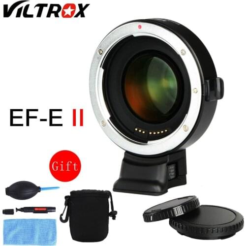 Viltrox EF-E II Lens Adapter Auto Focus Reducer Speed Booster 0.71X for Canon EF Lens to Sony E Mount Camera A9 A7II A7RII A6400