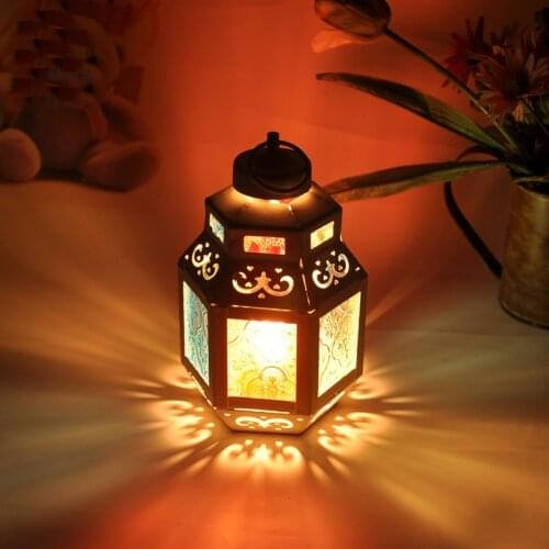 White Romantic Vintage Moroccan Wrought Iron Lanterns Tea Light Glass Crystal Candle Holder Candlestick Home Garden Decor