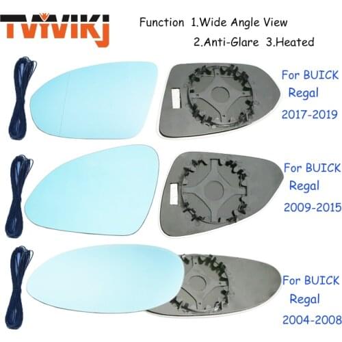 TVYVIKJ Side Rearview Mirror Blue Glass Lens For BUICK Regal 2004-2019 Wide Angle View anti glare door mirror wing