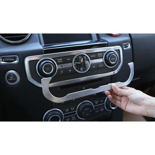 For Land Rover Discovery 4 LR4 2010-2016 Car-stayling ABS Chrome Center Console Time Clock Frame Cover Trim Stickers