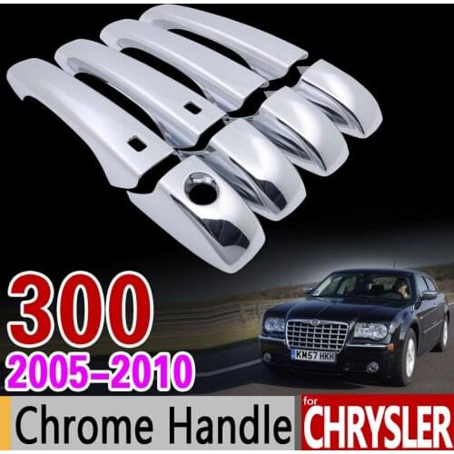 For Chrysler 300 2005-2010 Chrome Handle Cover Trim Set 300c 1st Gen 2006 2007 2008 2009 Car Accessories Sticker Car Styling