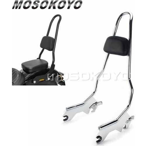 Chrome 20'' Tall Detachable Passenger Backrest Sissy Bar for Harley Softail Street Bob FLDE FLHC FLHCS FLSL FXBB FXST 2018-later