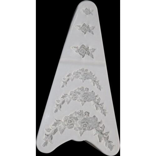 Baking tool cake lace decoration periphery rose wreath turn sugar silica gel mold 15-627