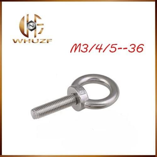 Eye bolt ring 304 Metric Thread M3 M4 M5 M6 M8 M10 M12 M16 M18 M20 M24 Lifting Bolt Eye Hook Bolts Shouldered Lifting eye ring