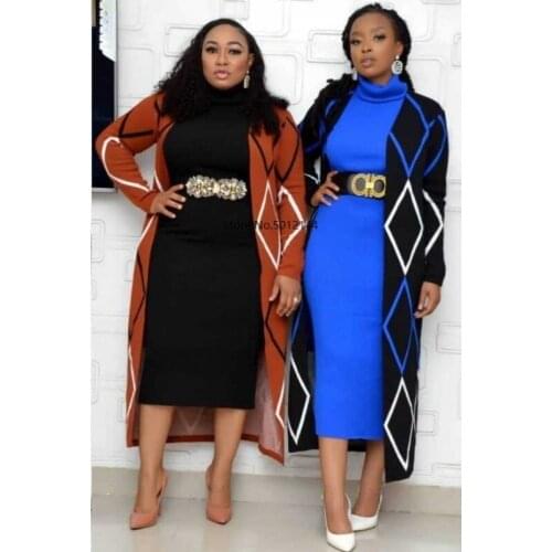 2 Pieces Set African Dresses For Women Autumn Winter Ankara Fashion African Clothes Basin Riche Dashiki Africa Dress Clothing