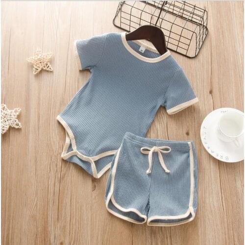 Baby Clothes Set Newborn Baby Boys Clothes Knitted Baby Outfits Toddler Baby Girls Clothes Baby Romper + Shorts Tracksuits Sets
