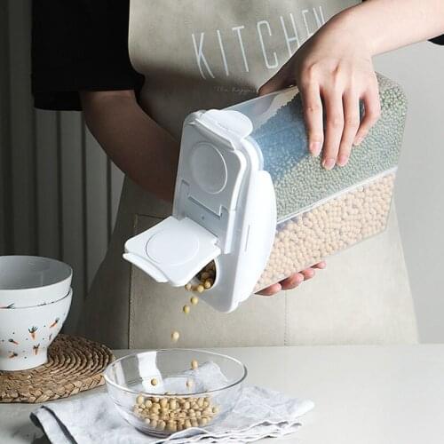 Household Food Sealed Box Kitchen Storage Containers Transparent Square Organizer Dry Goods Tanks Household Items